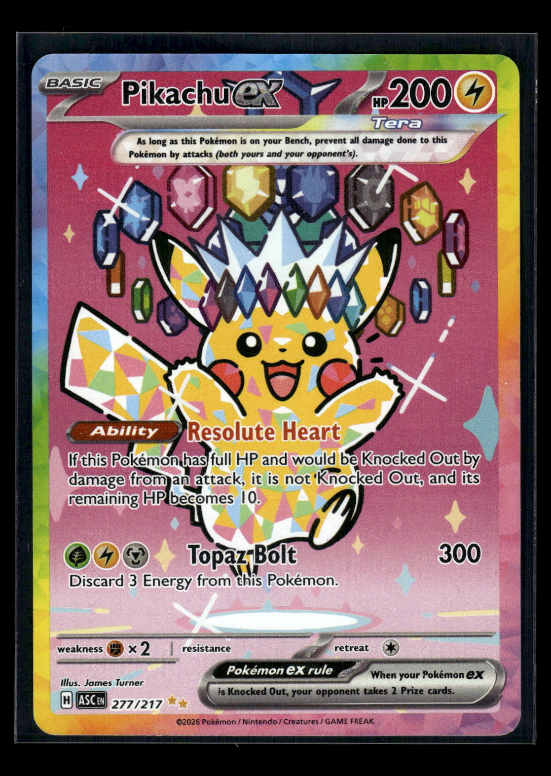 Pikachu ex 277/217 ME: Ascended Heroes