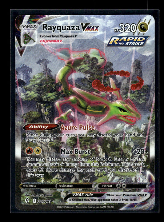 Rayquaza VMAX (Alternate Art Secret) 218/203 SWSH07: Evolving Skies