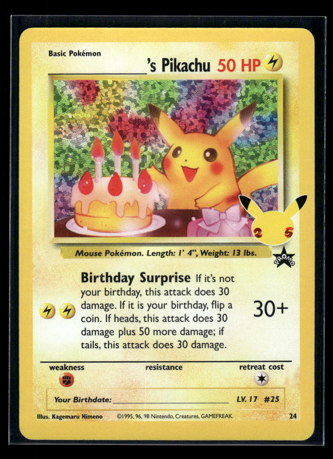 ______'s Pikachu 24/53 Celebrations: Classic Collection