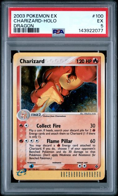 PSA 5 - Charizard 100/97 - EX Dragon