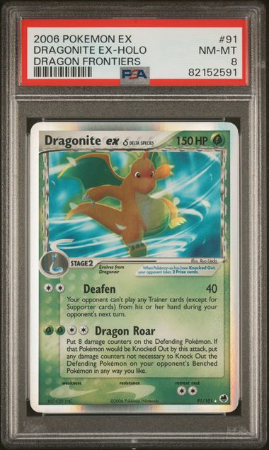 PSA 8 - Dragonite ex 91/101 - Dragon Frontiers
