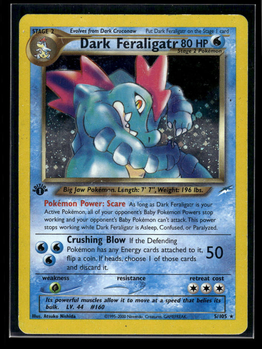 1st Edition - Dark Feraligatr 005/105 Neo Destiny