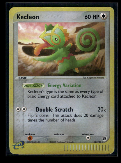 Kecleon 18/100 EX Sandstorm Reverse Foil