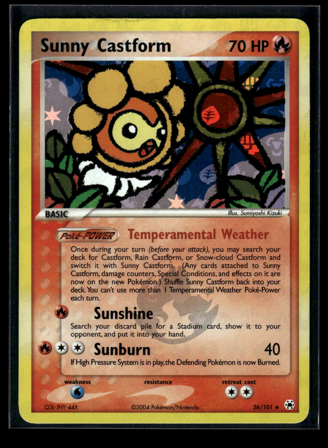 Reverse Foil - Sunny Castform 26/101 Hidden Legends