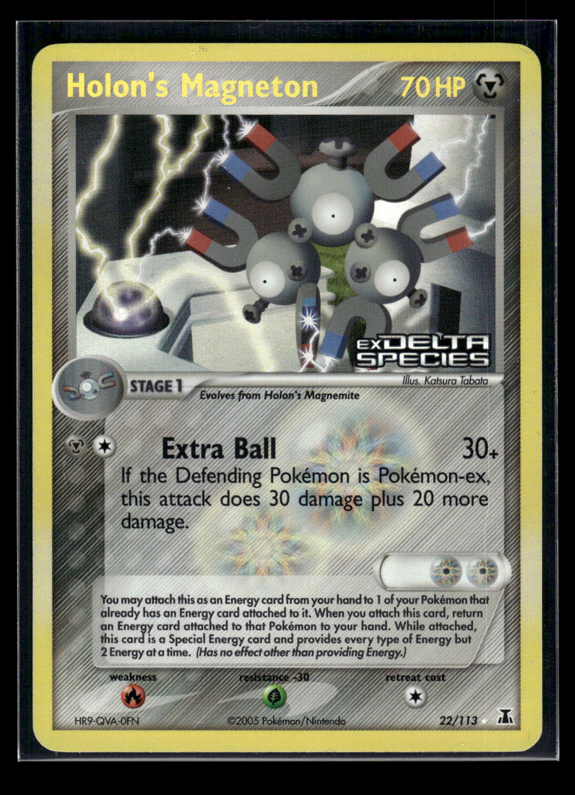 Holon's Magneton 22/113 EX Delta Species Stamped Reverse