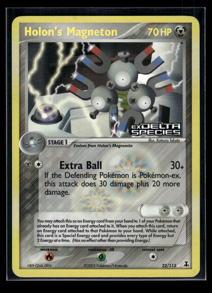 Holon's Magneton 22/113 EX Delta Species Stamped Reverse