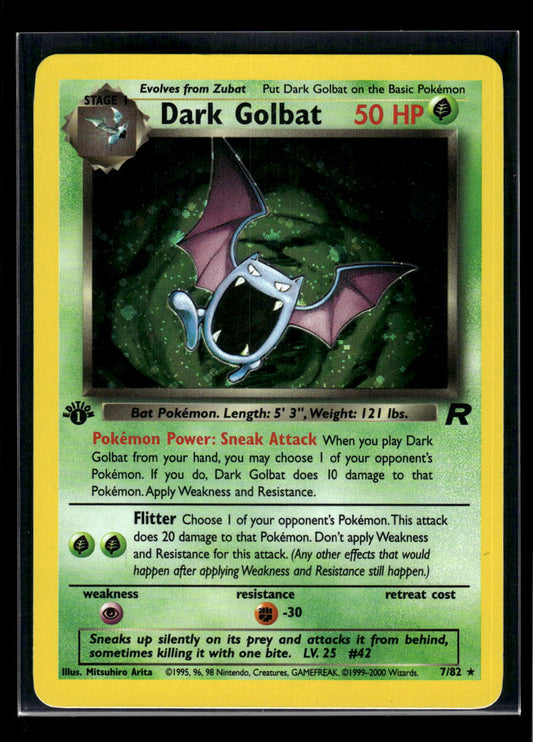 1st Edition - Dark Golbat (7) 07/82 Team Rocket