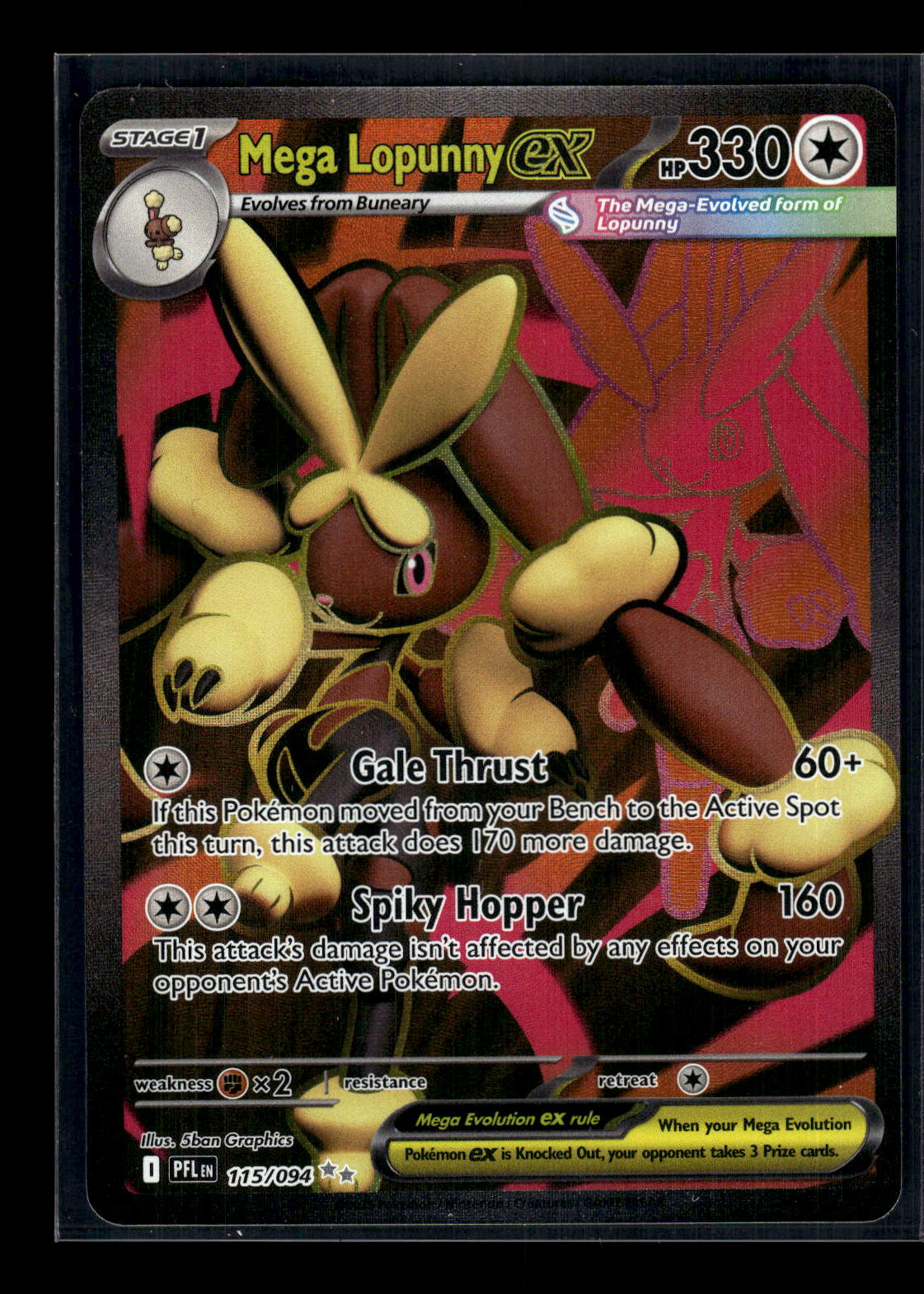 Mega Lopunny ex 115/094 ME02: Phantasmal Flames