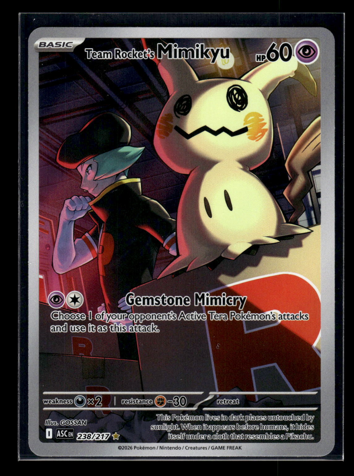 Team Rocket's Mimikyu 238/217 ME: Ascended Heroes