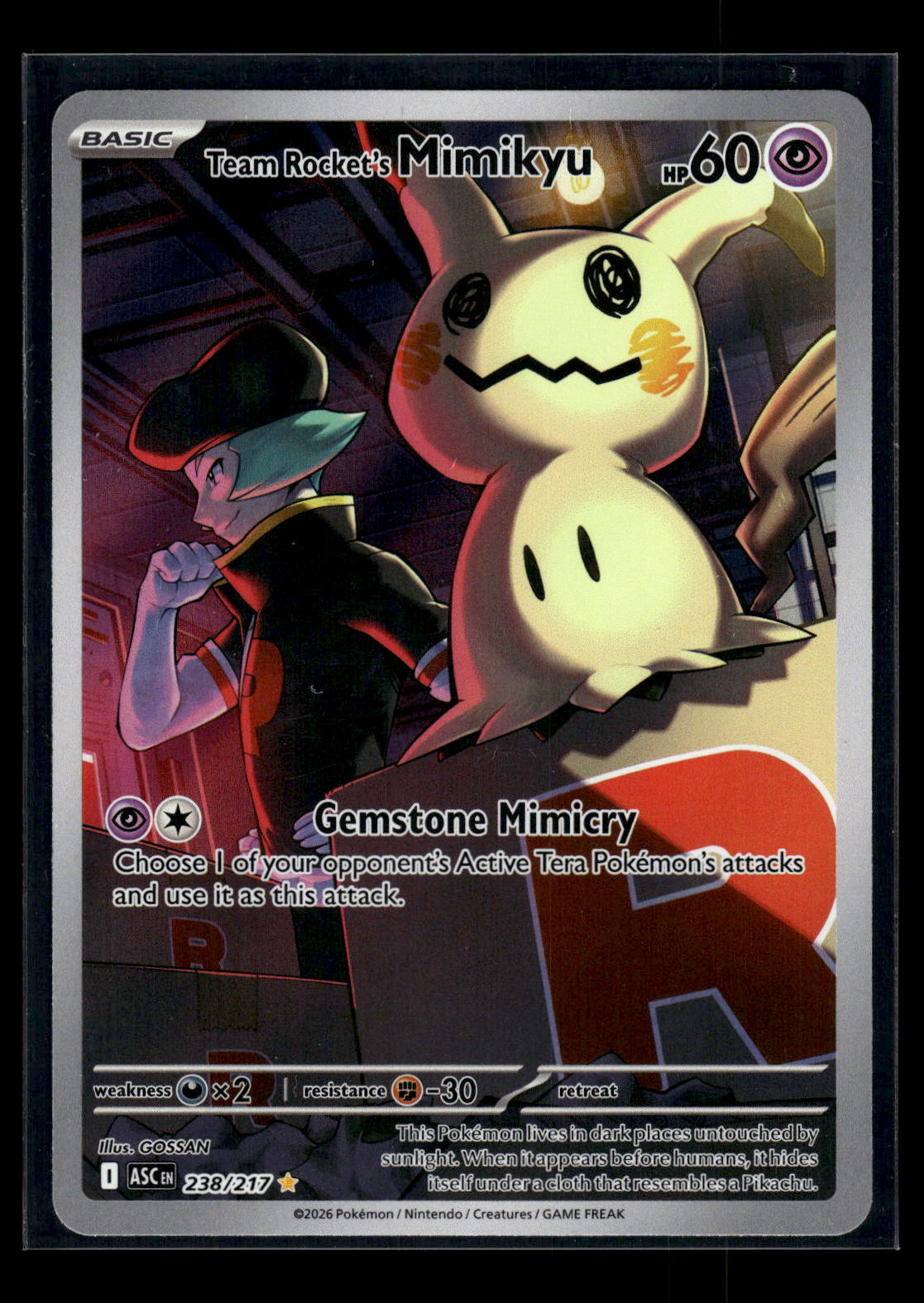 Team Rocket's Mimikyu 238/217 ME: Ascended Heroes