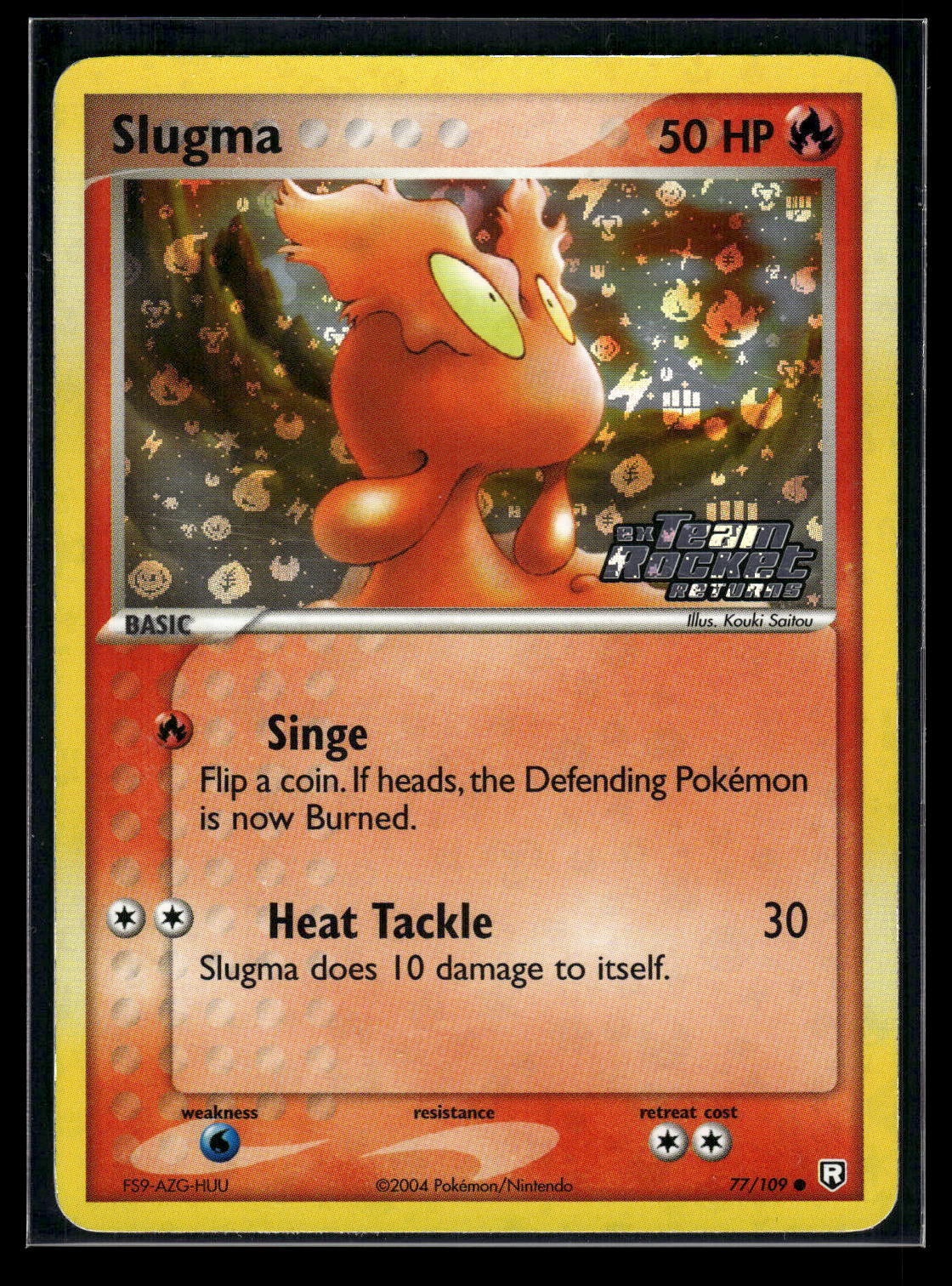 Slugma 77/109 EX Team Rocket Returns Stamped Reverse