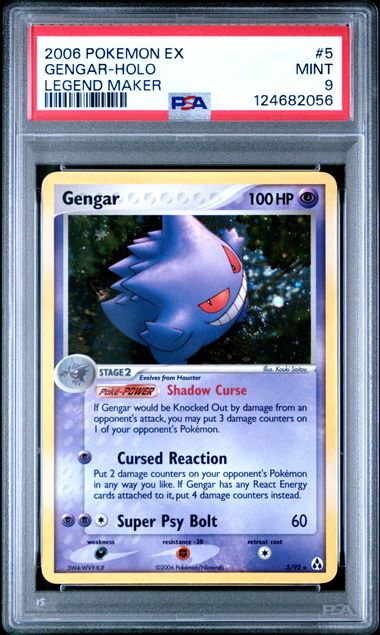 PSA 9 - Gengar 5/92 Holo - Legend Maker