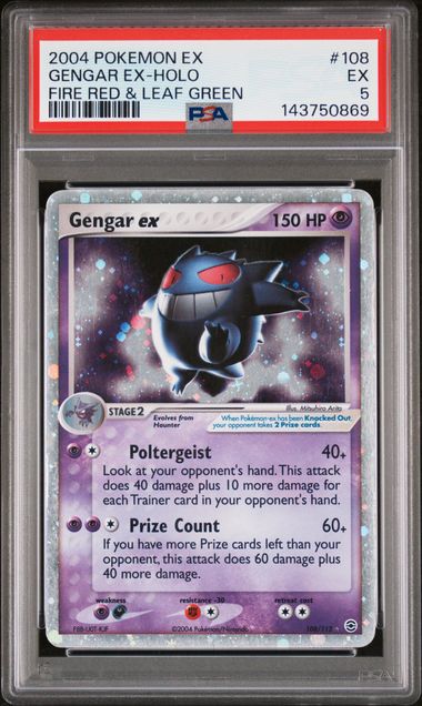 PSA 5 - Gengar ex 108/112 - Fire Red & Leaf Green