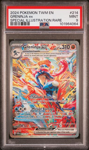 PSA 9 - Greninja Ex 214/167 - Twilight Masquerade