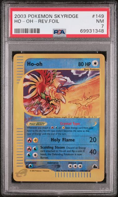 PSA 7 - Ho-oh 149/144 Reverse Crystal - Skyridge