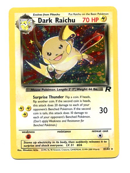 Team Rocket - Dark Raichu 83/82