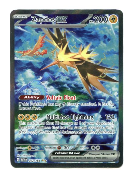 Pokémon 151 - Zapdos ex 202/165