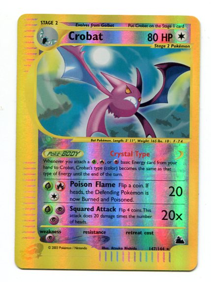 Skyridge - Crobat 147/144 - Reverse Crystal