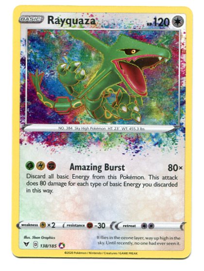 Vivid Voltage - Rayquaza 138/185 - Amazing Rare