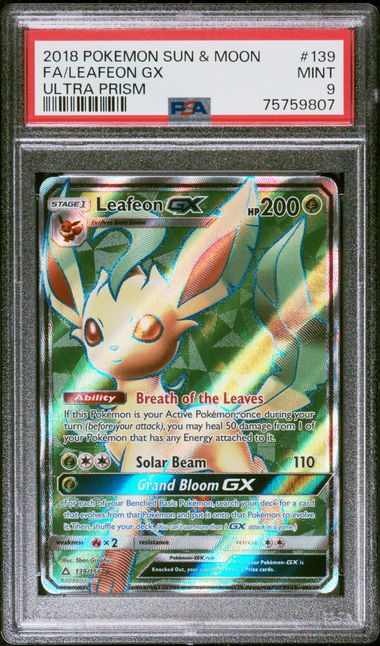 PSA 9 - Leafeon GX 139/156 - Ultra Prism