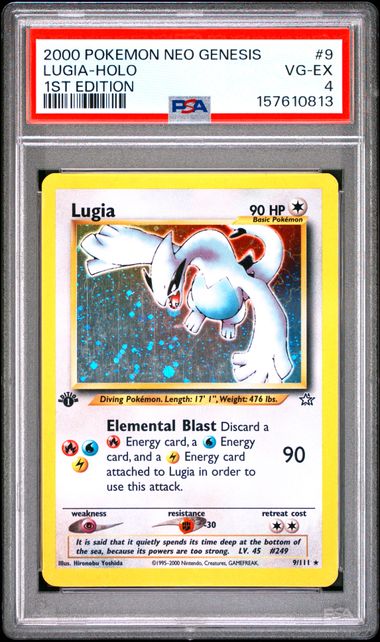 PSA 4 - Lugia 1st Edition Holo 9/111 - Neo Genesis