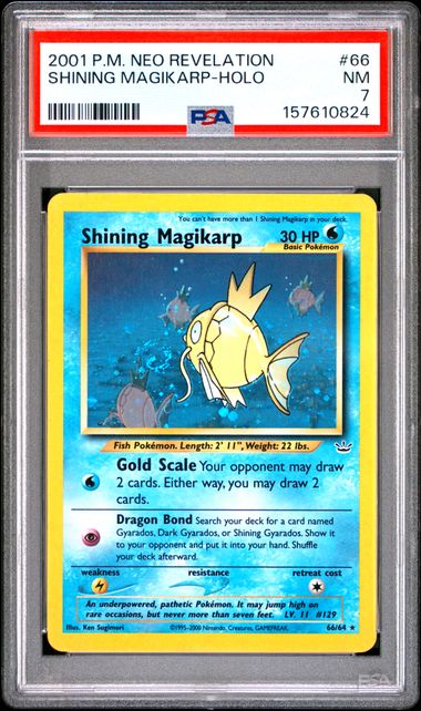 PSA 7 - SWIRL Shining Magikarp 66/64 - Neo Revelation