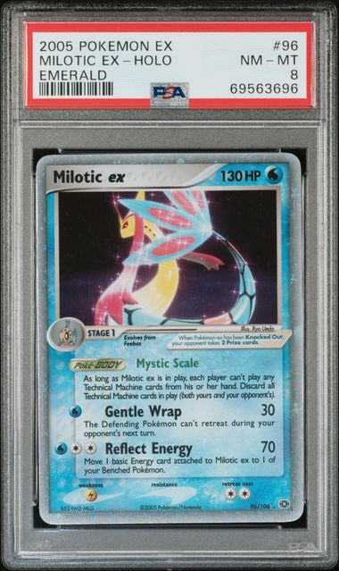 PSA 8 - Milotic ex 96/106 - EX Emerald