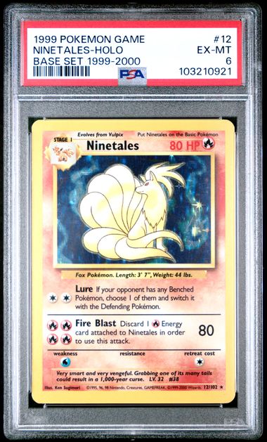 PSA 6 - Ninetales 12/102 - Base Set 4th Print 1999-2000
