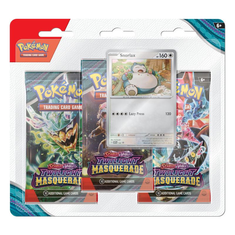 Pokemon TCG Scarlet & Violet: Twilight Masquerade 3-Pack Blister Snorlax