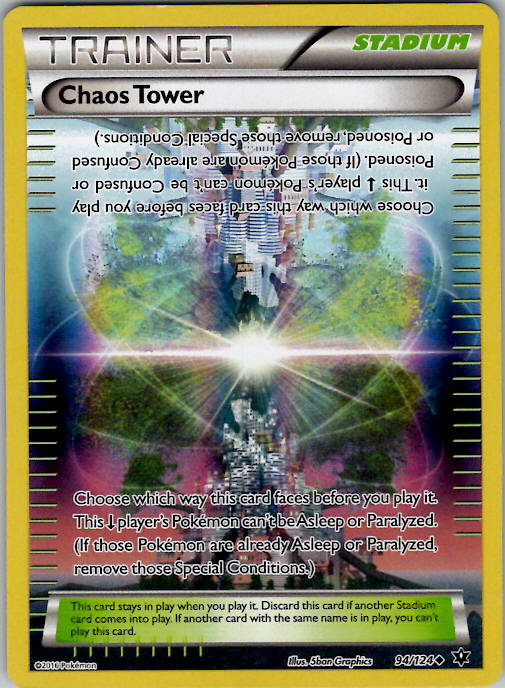 Chaos Tower 94/124 XY - Fates Collide - Nationals Stamp