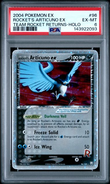 PSA 6 - Rocket's Articuno ex 96/109 - Team Rocket Returns