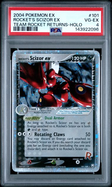 PSA 4 - Rocket's Scizor ex 101/109 - Team Rocket Returns