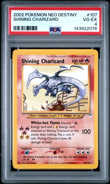 PSA 4 - Shining Charizard 107/105 - Neo Destiny