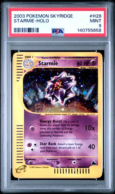 PSA 9 - Starmie H28/H32 - Skyridge