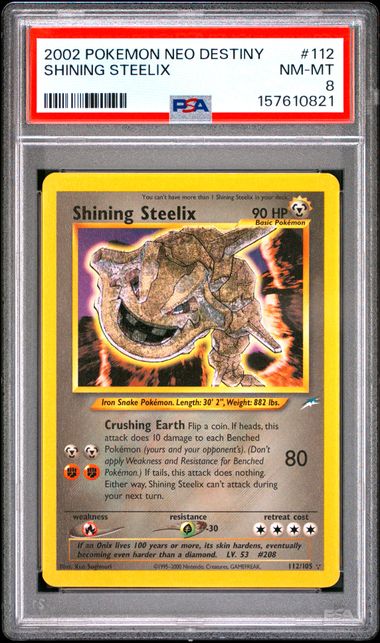 PSA 8 - Shining Steelix 112/105 - Neo Destiny