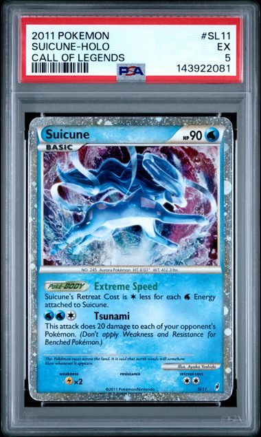 PSA 5 - Suicune SL11 - Call of Legends