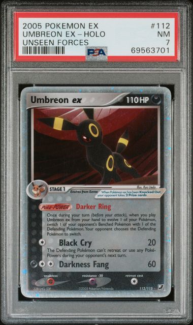 PSA 7 - Umbreon ex 112/115 - EX Unseen Forces