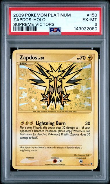PSA 6 - Zapdos 150/147 - Supreme Victors