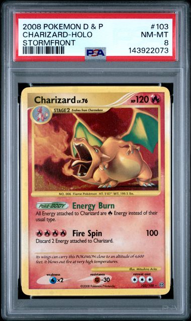 PSA 8 - Charizard 103/100 - Stormfront